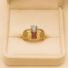 Zircon Ring-132 (Maroon)