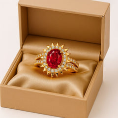 Zircon Ring-162 (Maroon)