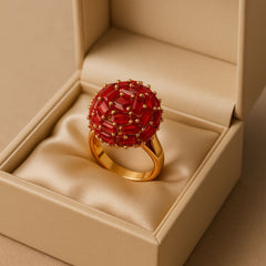 Zircon Ring-50 (Maroon)