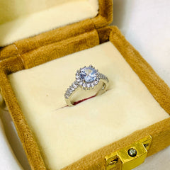 Zircon Ring-57 (Silver)
