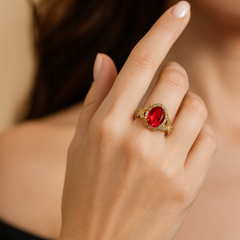 Zircon Ring-92 (Ruby)