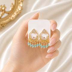 Zircon Earring-222 (Ferozi)
