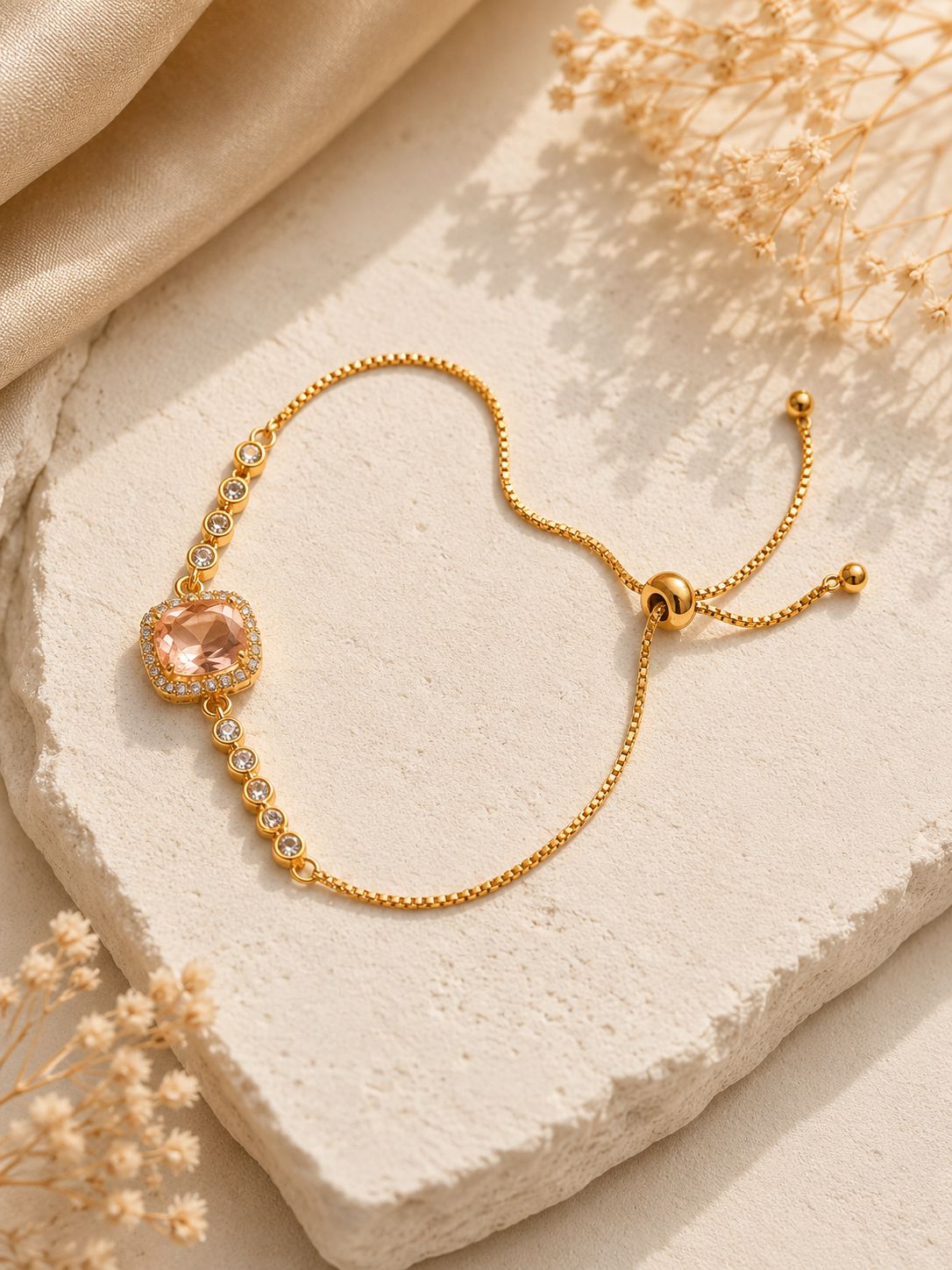 Adjustable Bracelet-261 (Golden)
