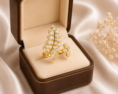 Zircon Ring-352 (Golden)