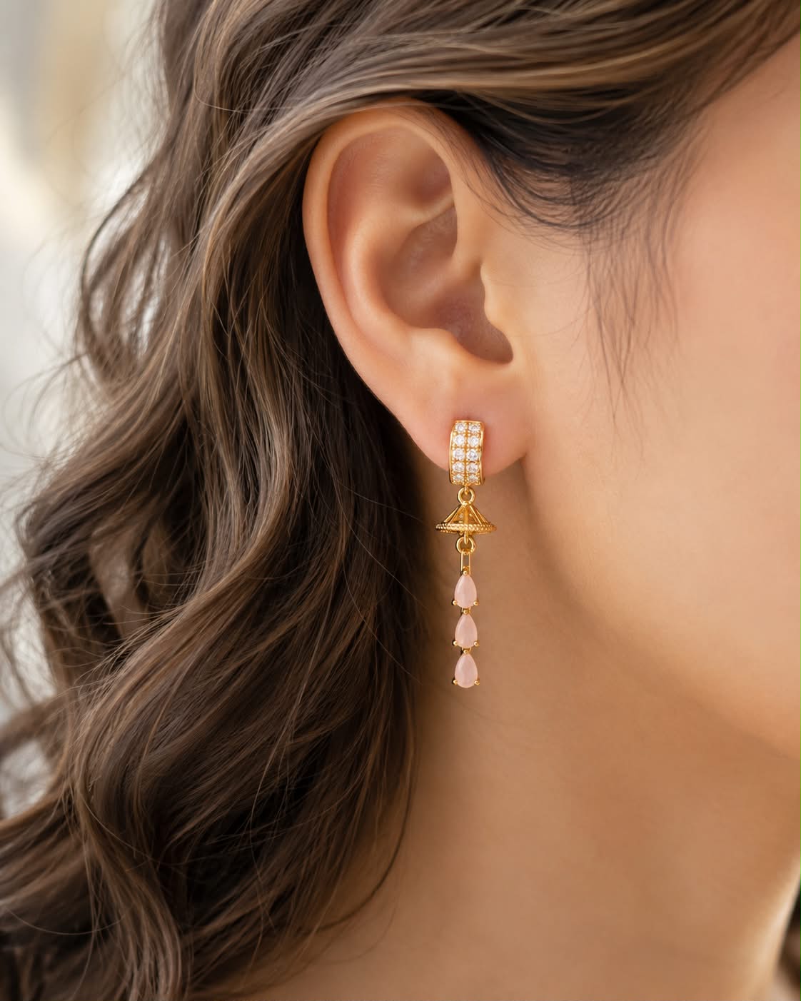 Zircon Hoop Bali-224 (Pink)