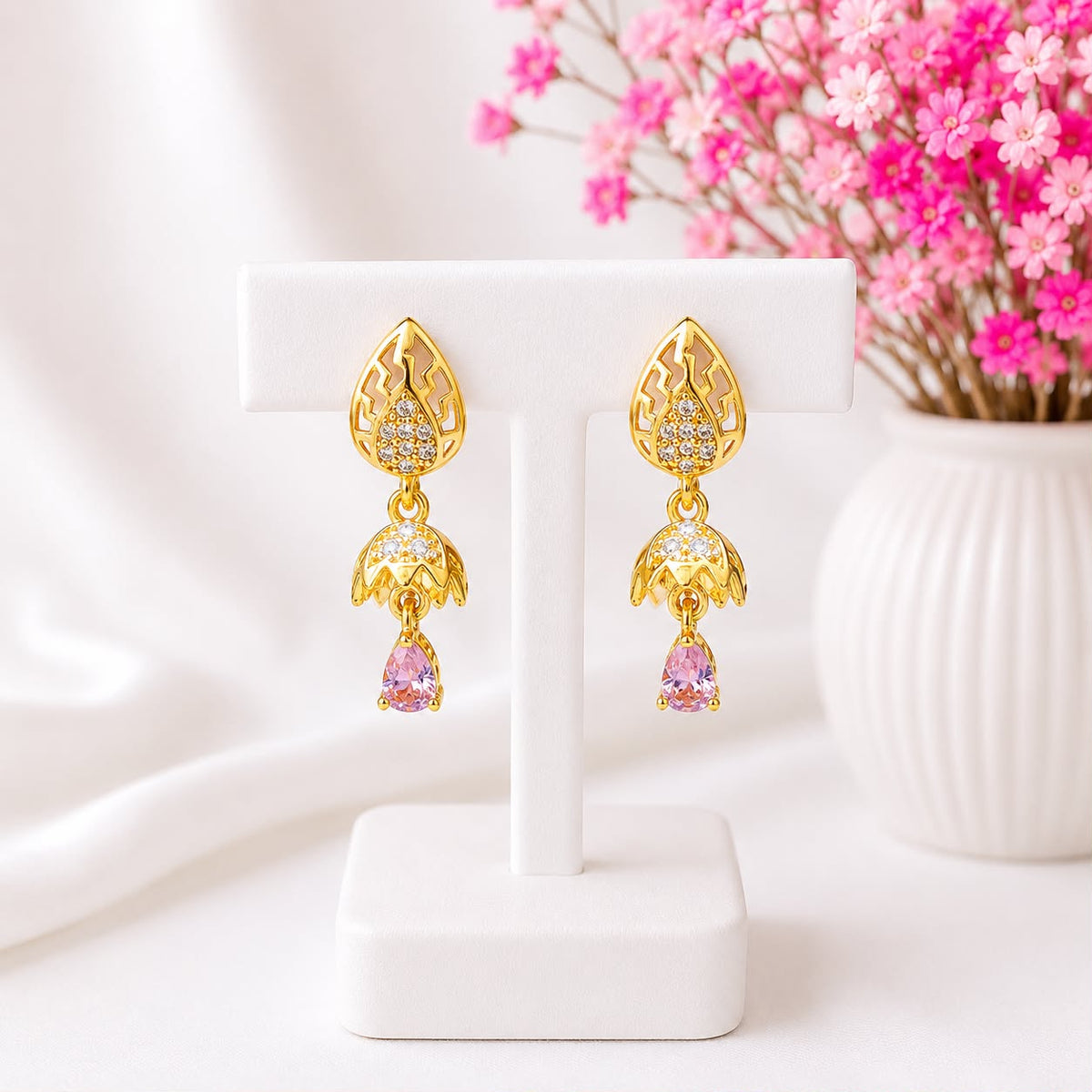 Fancy Jhumki-100 (Pink)