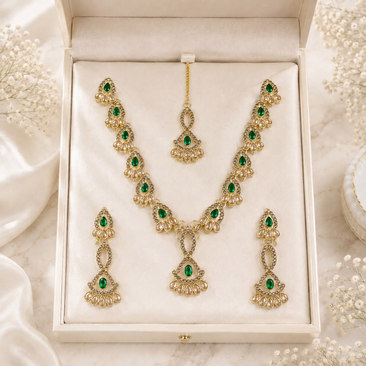 Zircon Necklace-53 (Green)