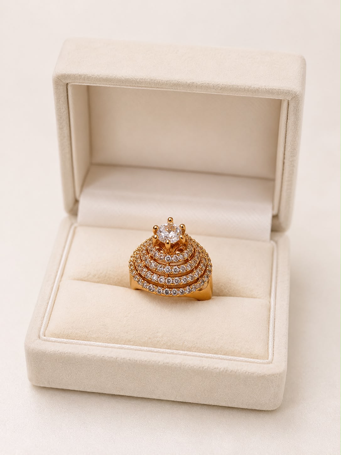 Zircon Ring-344 (Golden)