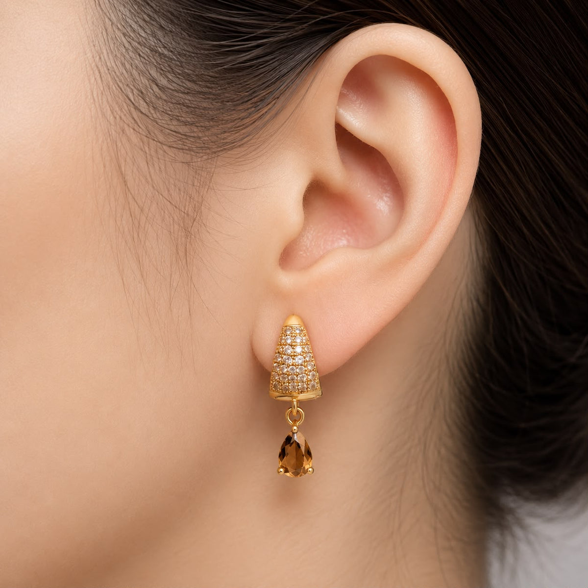 Zircon Hoop Bali-221(Golden)
