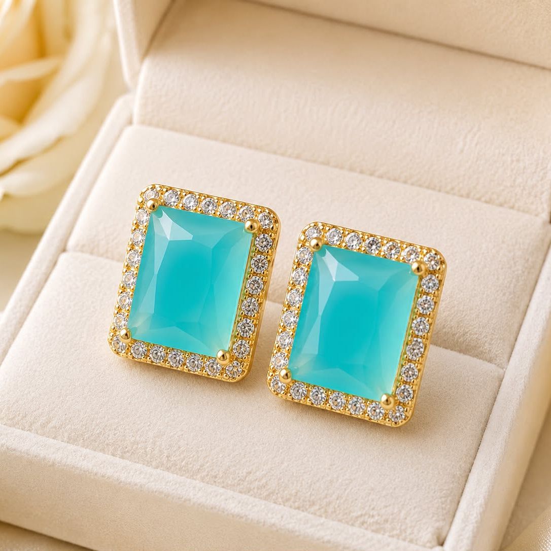 Zircon Fancy Studs-210(Ferozi)