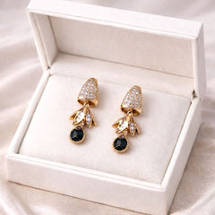 Zircon Earring-137 (Black)