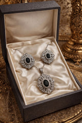 Zircon Locket Set-132 (Black)