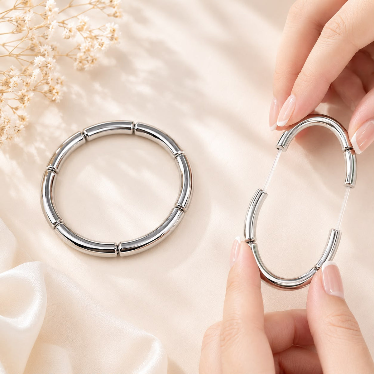 Adjustable Bracelet-257 (Silver)