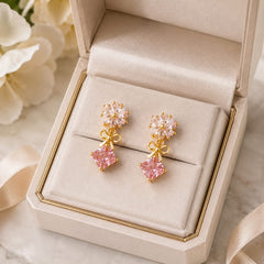 Zircon Earring-221 (Pink)