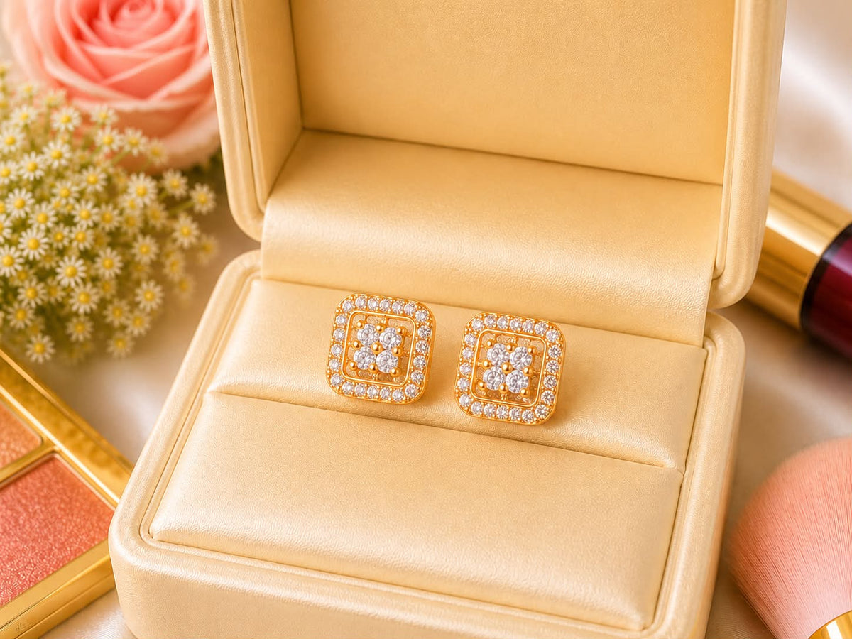 Zircon Earring-218 (White)