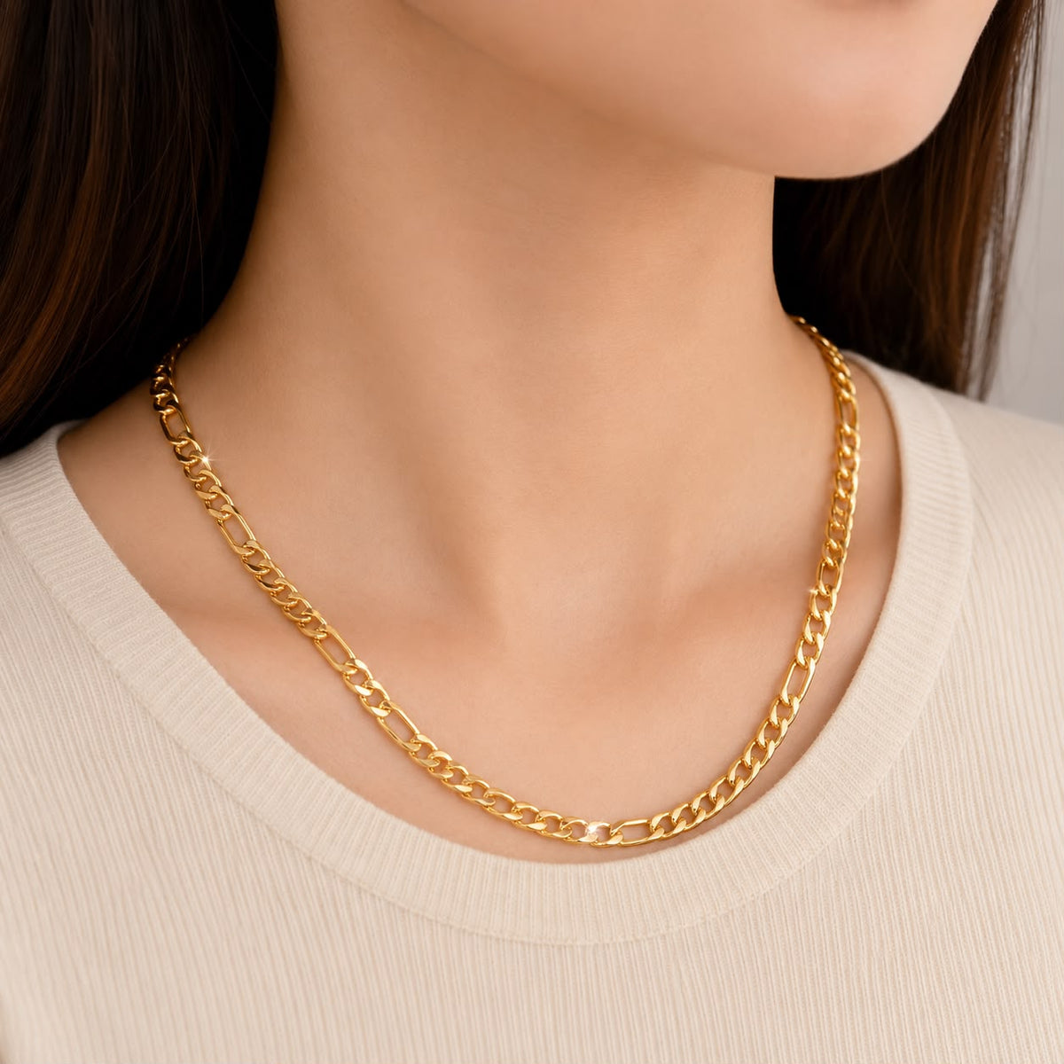 Gold Chain-143 (Golden) (45-cm)