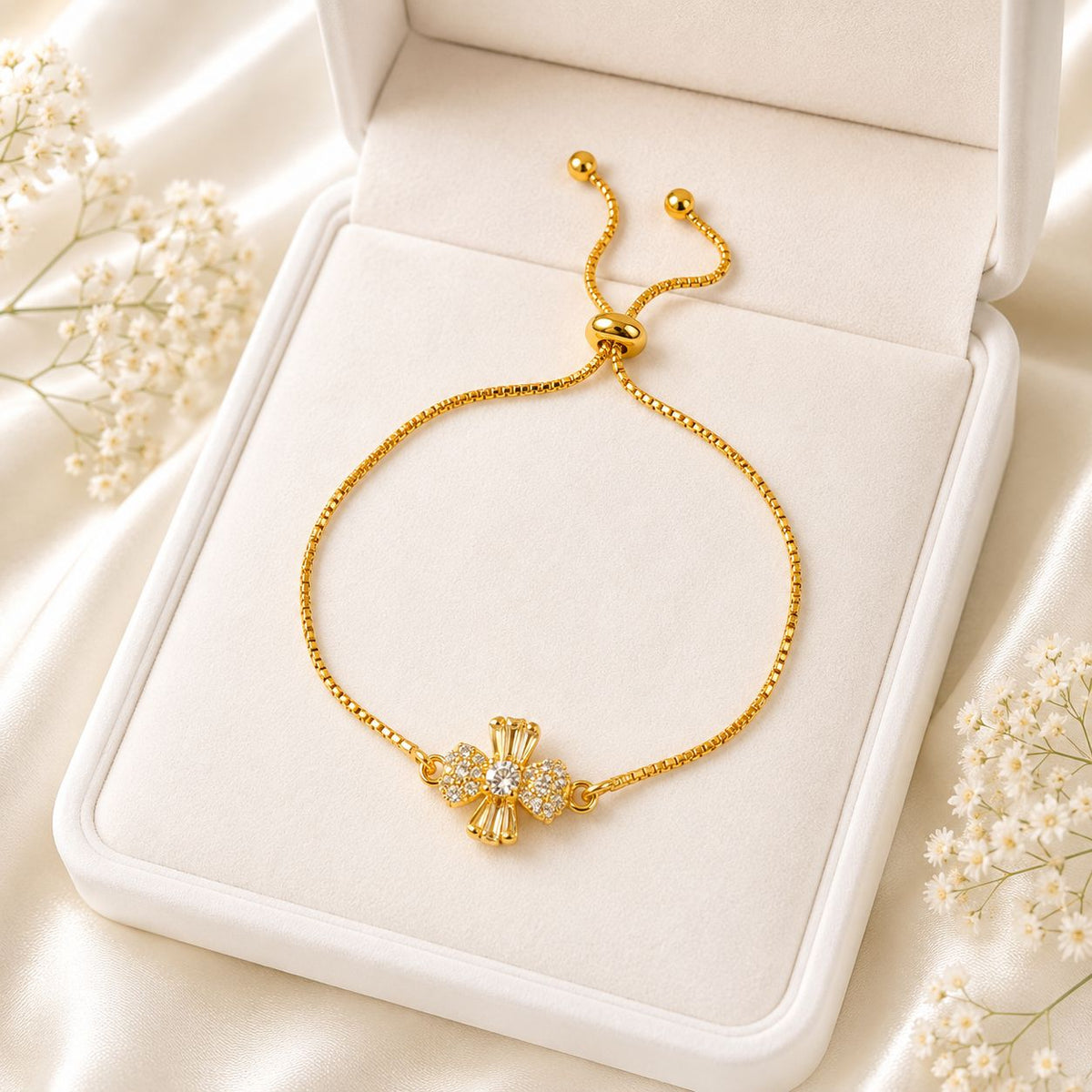 Adjustable Bracelet-264 (White)