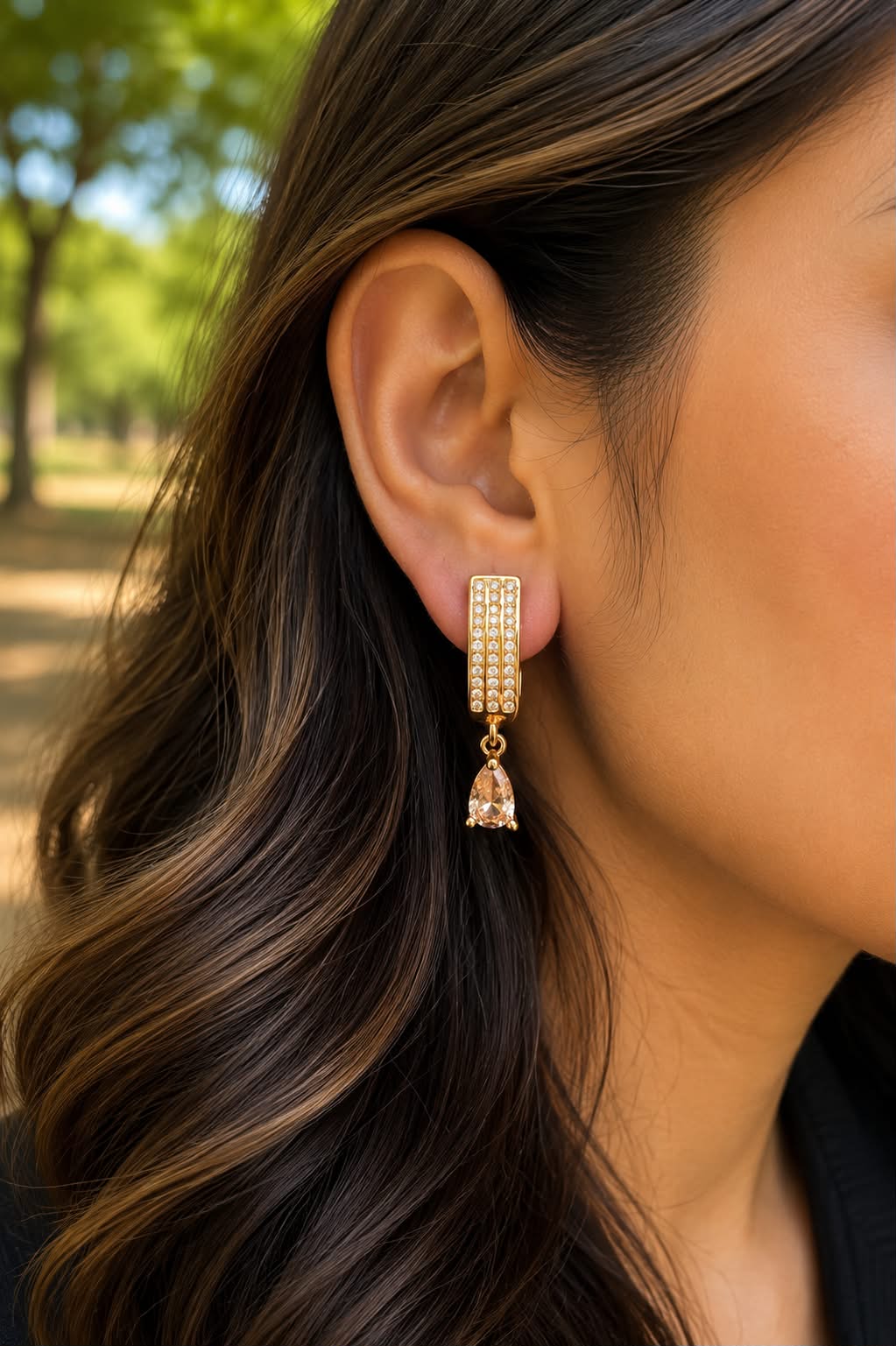 Zircon Hoop Bali-223 (Golden)