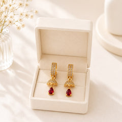 Zircon Hoop Bali-222(Maroon)