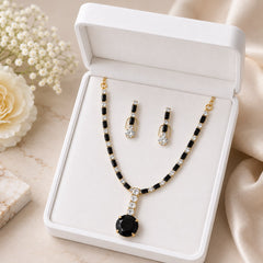 Zircon Locket Set-168 (Black)