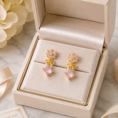 Zircon Earring-221 (Light Pink)