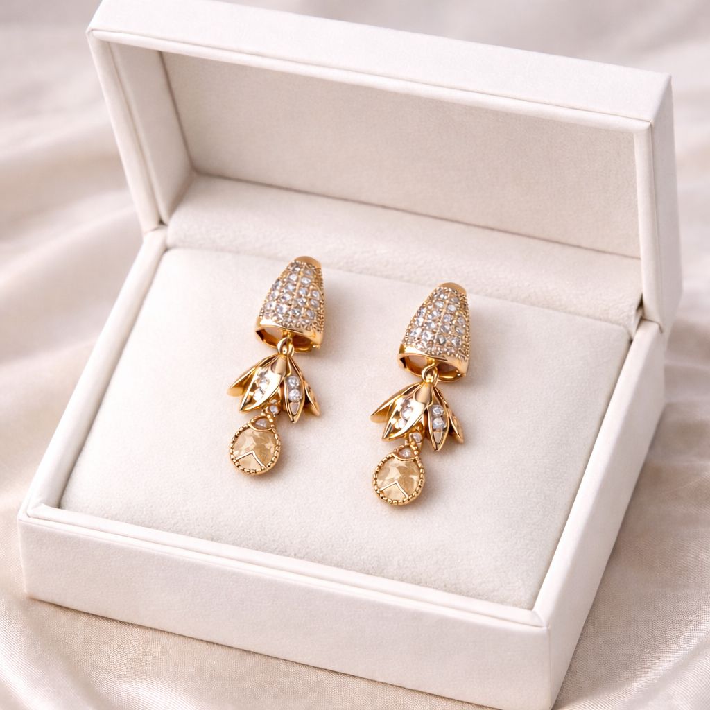 Zircon Earring-137 (Golden)
