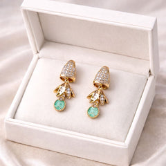 Zircon Earring-137 (Mint Green)