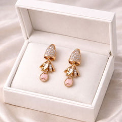 Zircon Earring-137 (Pink)