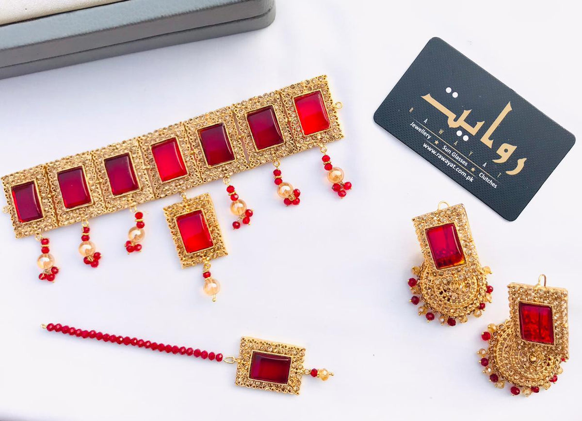 Egyptian Choker Set-02 (Maroon)