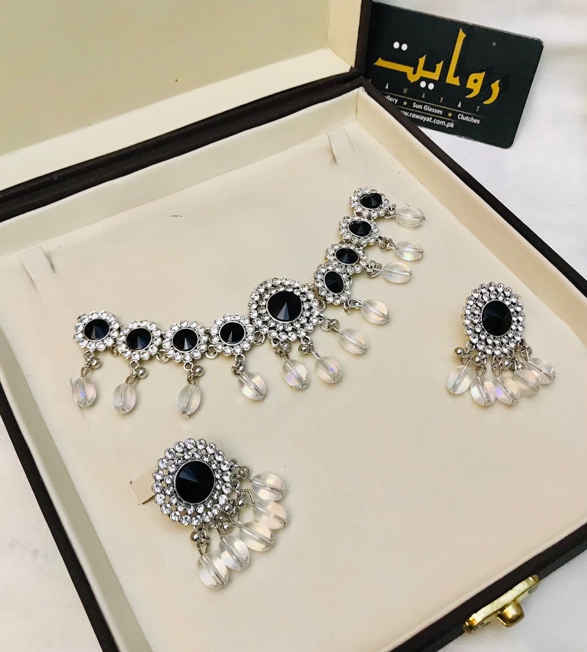 Oxidized Necklace-30 (Silver/Black)