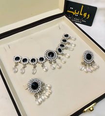 Oxidized Necklace-30 (Silver/Black)