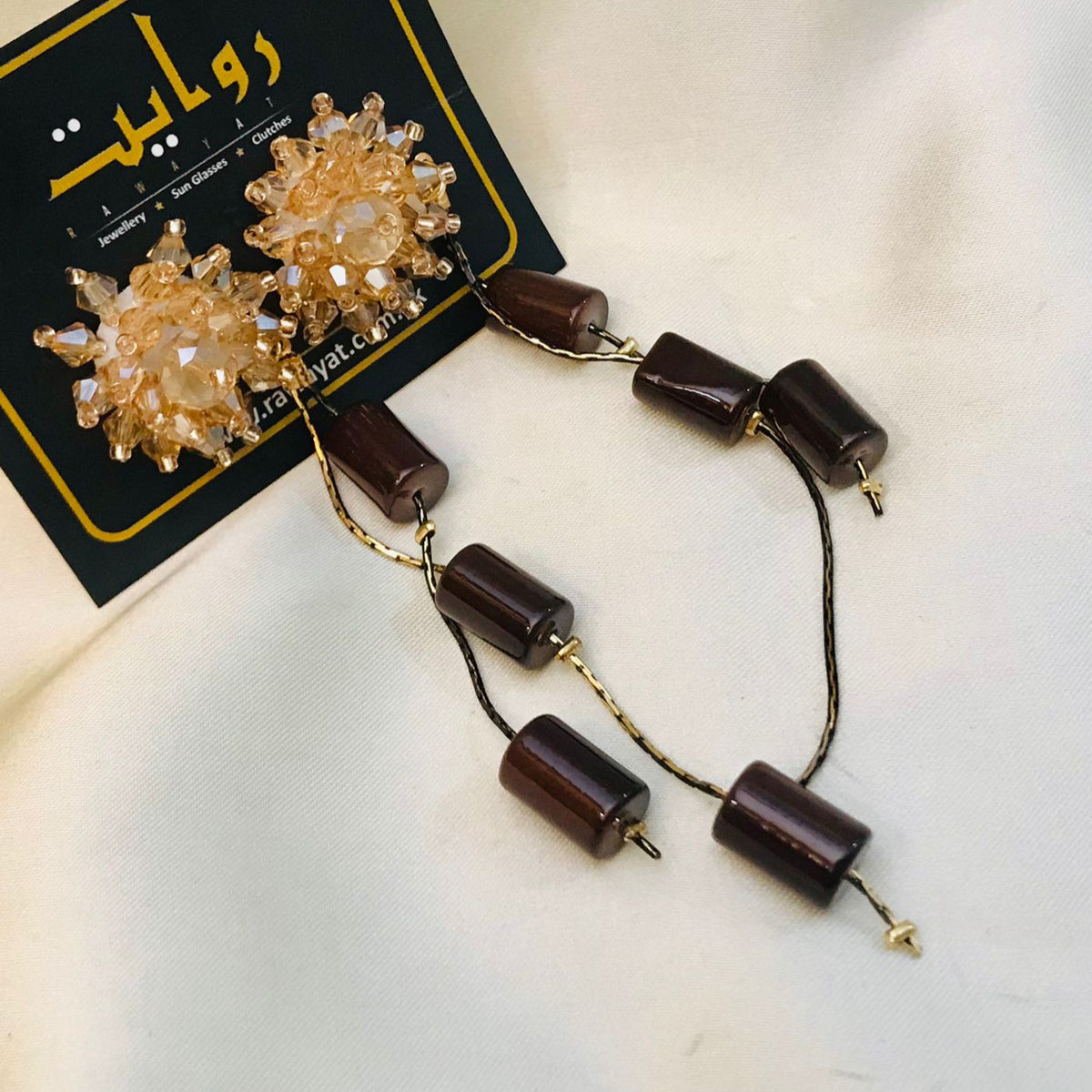 Tassel Earring-01 (Brown)