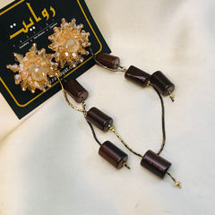 Tassel Earring-01 (Brown)