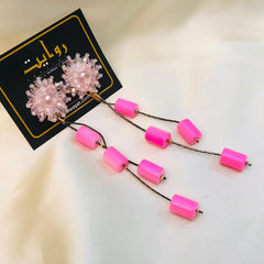 Tassel Earring-01 (Pink)