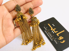 Long Chain Jhumka - Rawayat Jewelry