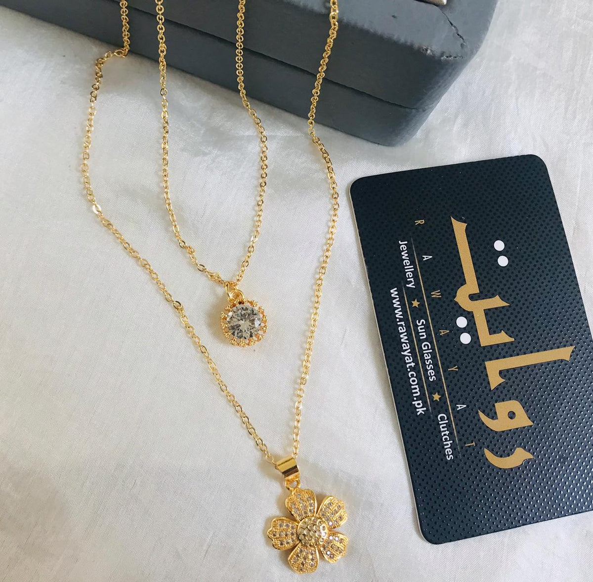 Flower Double Chain - Rawayat Jewelry