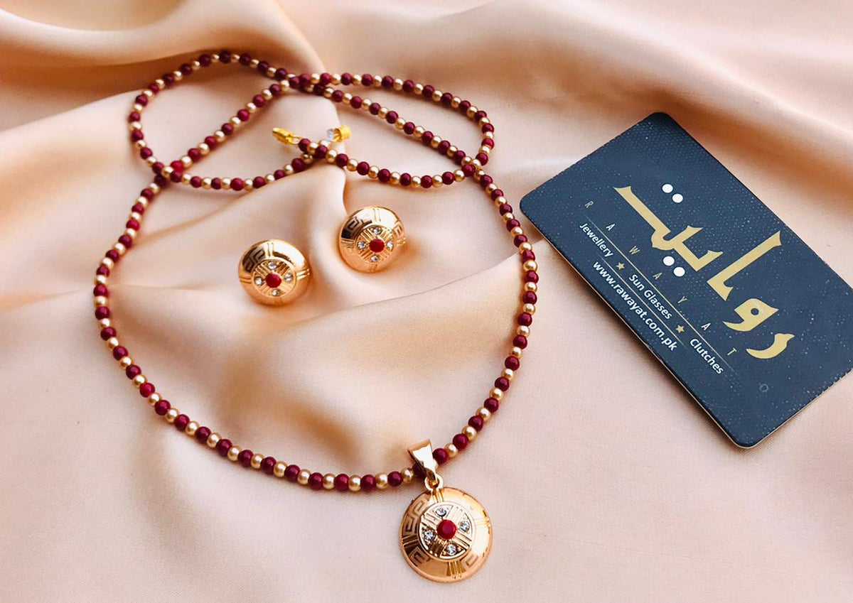 Locket Set-06 (Maroon)