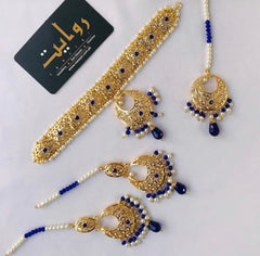 Hyderabadi Choker Set-15 (Blue)