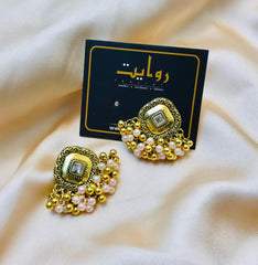 Oxidized Studs-04 (Golden/White)