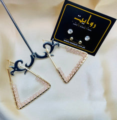 Hoop Earring-05 (Pink) (Pack of 3)