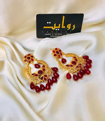 Fancy Earring-55 (Maroon)