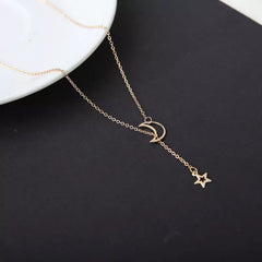 Moon and Star Pendant (Golden)