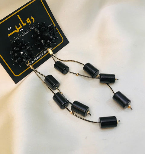 Tassel Earring-01 (Black)
