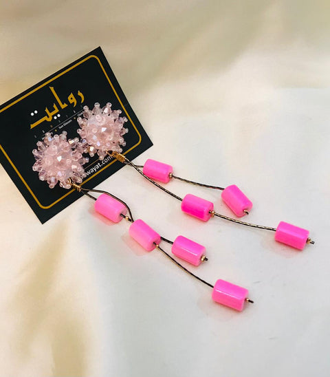 Tassel Earring-01 (Pink)