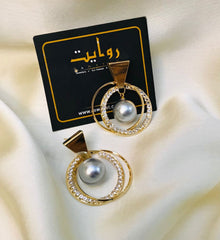 Zircon Earring-21 (Gold/silver)