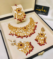Kundan Necklace-22 (Maroon)