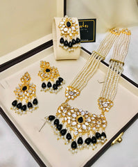 Kundan Mala Set (Black)