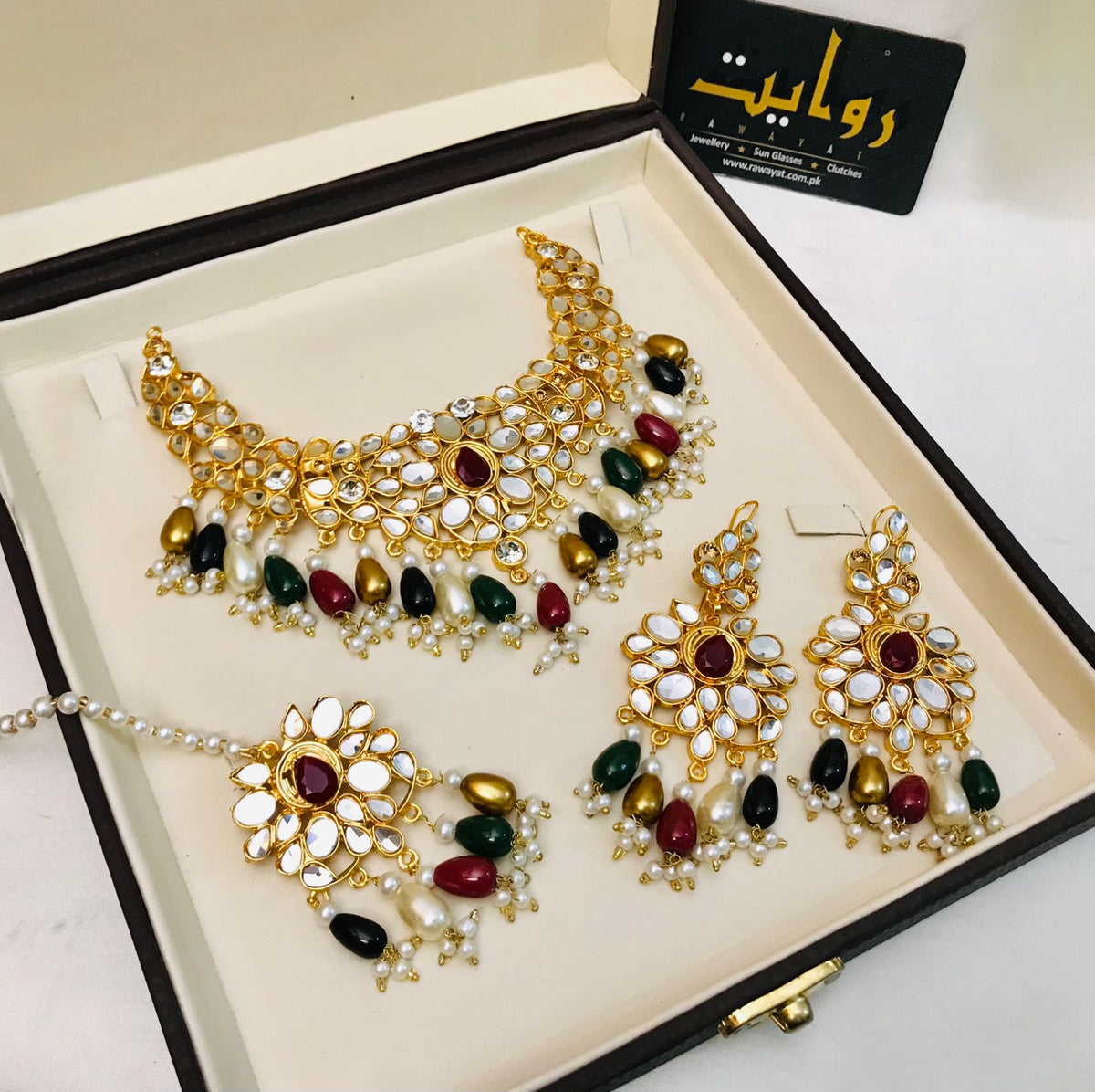 Kundan Necklace-23 (Multi)