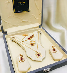 Zircon Locket Set-05 (Maroon)