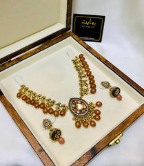 Oxidized Necklace-36 Golden (Brown)